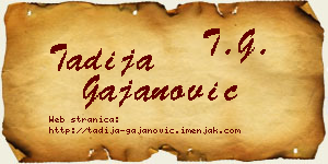 Tadija Gajanović vizit kartica